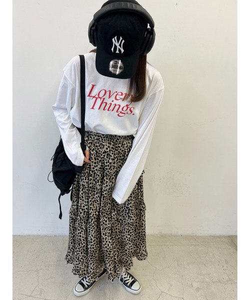 WC(ダブル シー)の「Loverythings ロゴプリントビッグロンT(Tシャツ/カットソー・レディース・グレー/ホワイト/ネイビー・FREE)」の5枚目の写真