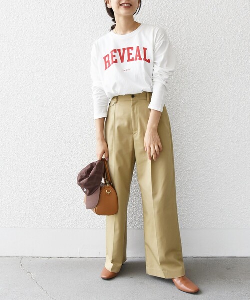 SHIPS any(シップス エニィ)の「【SHIPS any別注】THE KNiTS:〈洗濯機可能〉ラウンドヘム ロゴ ロンTEE(Tシャツ/カットソー・レディース・ホワイト/ホワイト系その他/ライトグレー・ONE SIZE)」の12枚目の写真
