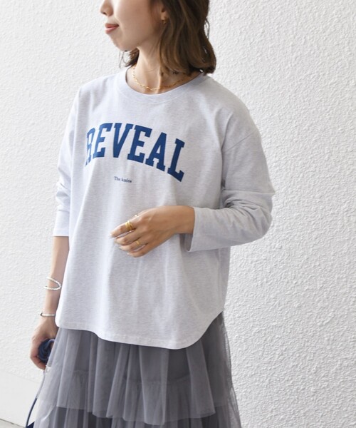 SHIPS any(シップス エニィ)の「【SHIPS any別注】THE KNiTS:〈洗濯機可能〉ラウンドヘム ロゴ ロンTEE(Tシャツ/カットソー・レディース・ホワイト/ホワイト系その他/ライトグレー・ONE SIZE)」の10枚目の写真