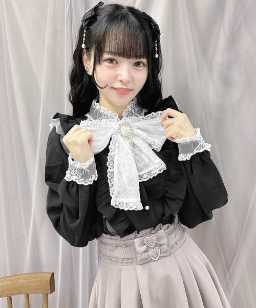 ROJITA（ロジータ）の「レーシーリボンラッフルブラウス（シャツ/ブラウス・レディース・ピンク/ホワイト/ブラック・FREE）」の19枚目の写真