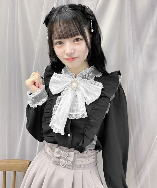 ROJITA（ロジータ）の「レーシーリボンラッフルブラウス（シャツ/ブラウス・レディース・ピンク/ホワイト/ブラック・FREE）」の20枚目の写真