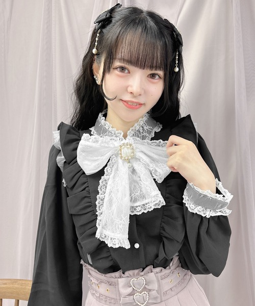 ROJITA（ロジータ）の「レーシーリボンラッフルブラウス（シャツ/ブラウス・レディース・ピンク/ホワイト/ブラック・FREE）」の22枚目の写真