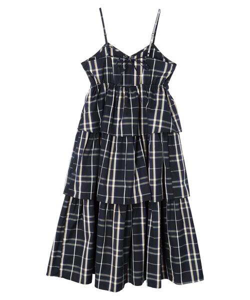 Sugar spoon（シュガースプーン）の「・SUGAR　SPOON　チェックラッフルキャミワンピース（ワンピース・レディース・グリーン/ネイビー・FREE）」の20枚目の写真