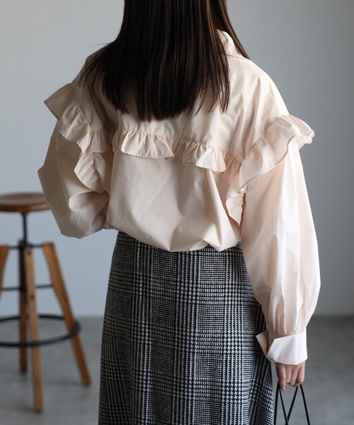 セール】フリルブラウス/長袖（シャツ/ブラウス）｜sakishimatokyo
