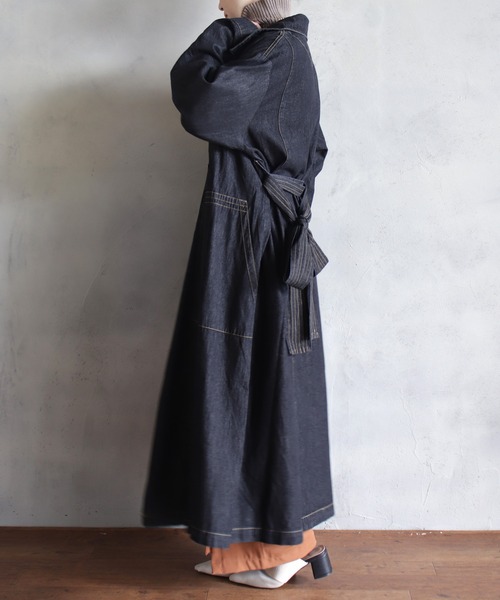 BITTOKO(ビットコ)の「デニムロングコート(デニムジャケット・レディース・ブルー/ブラック・FREE)」の17枚目の写真