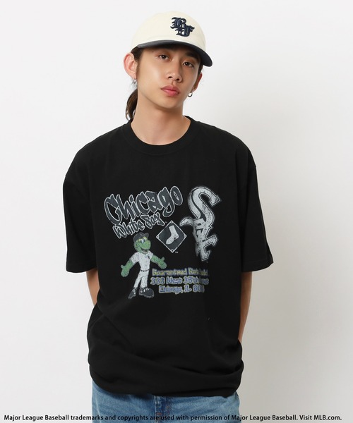 tシャツ 「MLB」Dr.SWAGコラボフロッキープリントTシャツ レディース メンズ 78127640b_b_41_500.jpg