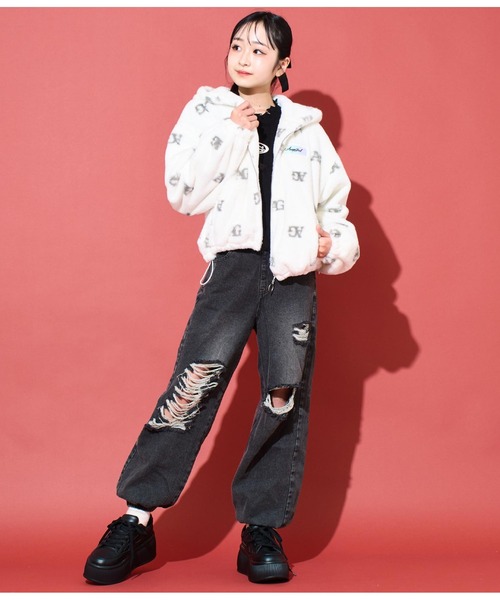 ハナハナ hanahana ジップアップ ベスト ジレ レディース M L