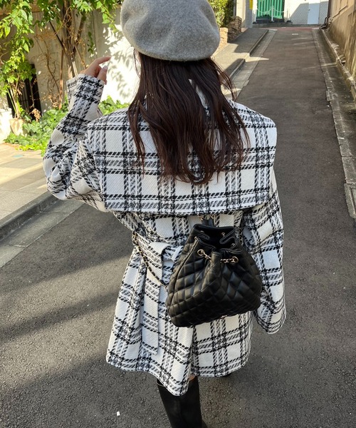 one after another NICE CLAUP（ワンアフターアナザーナイスクラップ）の「アソートキルティングリュック（バックパック/リュック・レディース・ピンク/ブラック/アイボリー・FREE）」の18枚目の写真