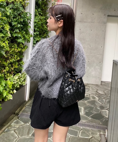 one after another NICE CLAUP（ワンアフターアナザーナイスクラップ）の「アソートキルティングリュック（バックパック/リュック・レディース・ピンク/ブラック/アイボリー・FREE）」の20枚目の写真