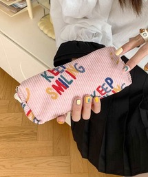 TONE SELECT GOODS（トーンセレクトグッズ）の「【float】コーデュロイ スマイル ポーチ スモール ペンケース（ポーチ）」