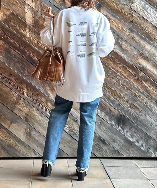 mi via loca（ミヴィアロカ）の「United Athle ジャスミン コットン100ウラケ ロゴスウェット 【PT NO. MVL005 ※2A】（スウェット・レディース・スミクロ/ライトベージュ/オフホワイト/ベージュ系その他・MEDIUM/X-LARGE）」の21枚目の写真