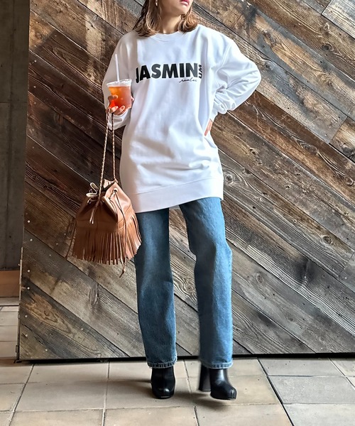 mi via loca（ミヴィアロカ）の「United Athle ジャスミン コットン100ウラケ ロゴスウェット 【PT NO. MVL005 ※2A】（スウェット・レディース・スミクロ/ライトベージュ/オフホワイト/ベージュ系その他・MEDIUM/X-LARGE）」の13枚目の写真