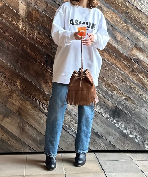 mi via loca（ミヴィアロカ）の「United Athle ジャスミン コットン100ウラケ ロゴスウェット 【PT NO. MVL005 ※2A】（スウェット・レディース・スミクロ/ライトベージュ/オフホワイト/ベージュ系その他・MEDIUM/X-LARGE）」の12枚目の写真