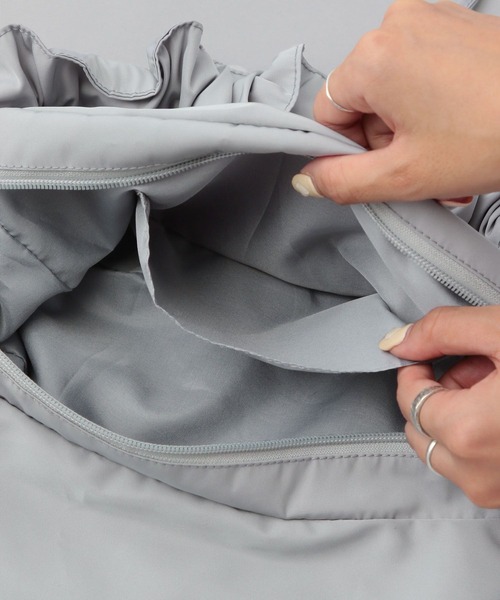 A part by（アパートバイ）の「2WAYドロストミニバッグ（ショルダーバッグ・レディース・ライトグレー/ブラック・FREE）」の12枚目の写真