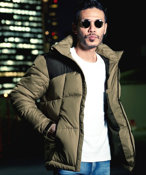 jiggys shop（ジギーズショップ）の「ポリデュスポファイバーダウン中綿ジャケット（ダウンジャケット/コート・メンズ・ホワイト/ブラック/ホワイト×ブラック/カーキ/グリーン系その他/ベージュ/ベージュ×ブラック・MEDIUM/LARGE/X-LARGE）」の5枚目の写真