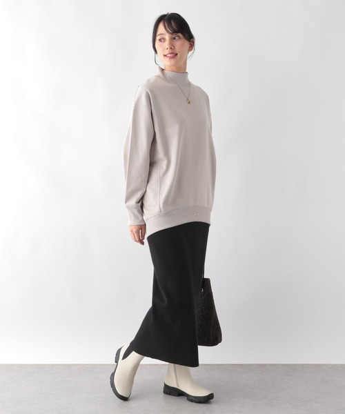 GLOBAL WORK（グローバルワーク）の「メルティニットアイラインスカート/972834（スカート・レディース・モカ/オリーブ/ブラック・LARGE/MEDIUM）」の4枚目の写真