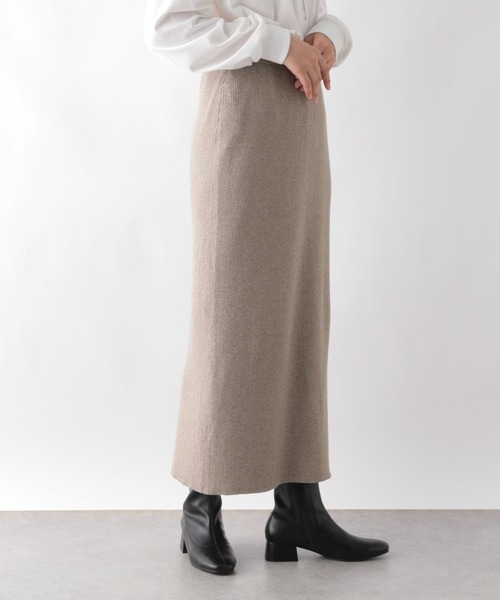 GLOBAL WORK（グローバルワーク）の「メルティニットアイラインスカート/972834（スカート・レディース・モカ/オリーブ/ブラック・LARGE/MEDIUM）」の9枚目の写真