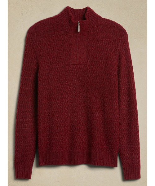 BANANA REPUBLIC FACTORY STORE(バナナリパブリック ファクトリーストア)の「BANANA REPUBLIC FACTORY STORE ジグザグハーフジップセーター(ニット/セーター・メンズ・ブラウン/レッド/グレー・M/L/S/XL)」の8枚目の写真