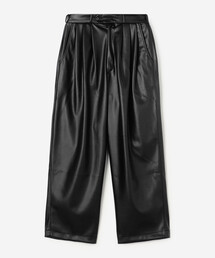 MONITALY | MONITALY | ビーガンレザー トリプルタックワイドパンツ MEN(その他パンツ)