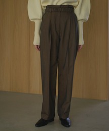 GATHER BELT TUCK PANTS