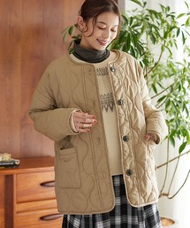 Viola e Viola（ヴィオラエヴィオラ）の「【リンネルコラボ】キルト＆ボアリバーシブルコート（ダウンジャケット/コート）」