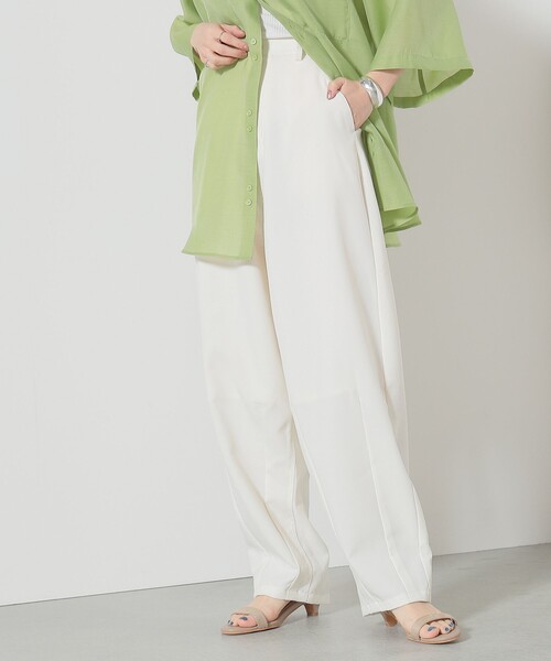 BEAMS HEART(ビームスハート)の「BEAMS HEART / ハイウエスト カーブパンツ(スラックス・レディース・ホワイト系その他5/ブラック・SMALL/MEDIUM)」の5枚目の写真