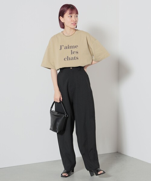 BEAMS HEART(ビームスハート)の「BEAMS HEART / ハイウエスト カーブパンツ(スラックス・レディース・ホワイト系その他5/ブラック・SMALL/MEDIUM)」の8枚目の写真