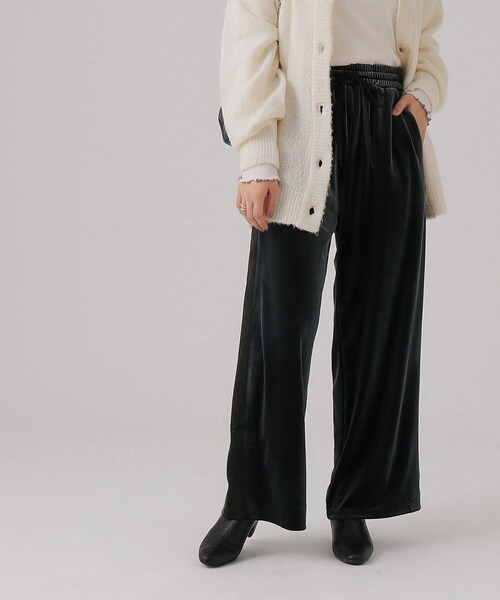 Cutie Blonde（キューティーブロンド）の「◆ライン入りベロアイージーワイドパンツ（その他パンツ・レディース・サンドベージュ/ブルー/チャコールグレー・03/02/04）」の5枚目の写真