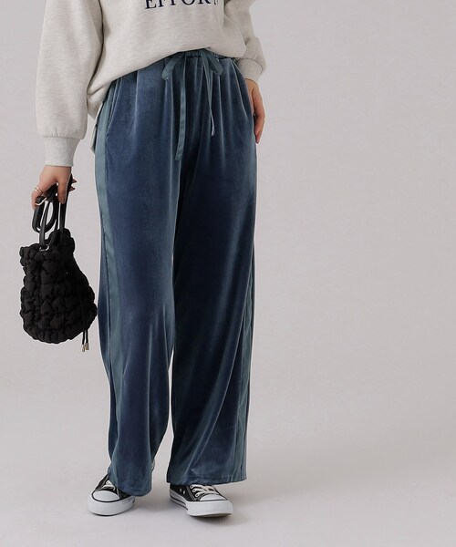 Cutie Blonde（キューティーブロンド）の「◆ライン入りベロアイージーワイドパンツ（その他パンツ・レディース・サンドベージュ/ブルー/チャコールグレー・03/02/04）」の8枚目の写真