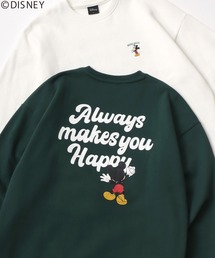 Disney/ディズニー ミッキーマウス オーバーサイズ 裏起毛 スウェット トレーナー/長袖 トップス プルオーバー/レディース メンズ