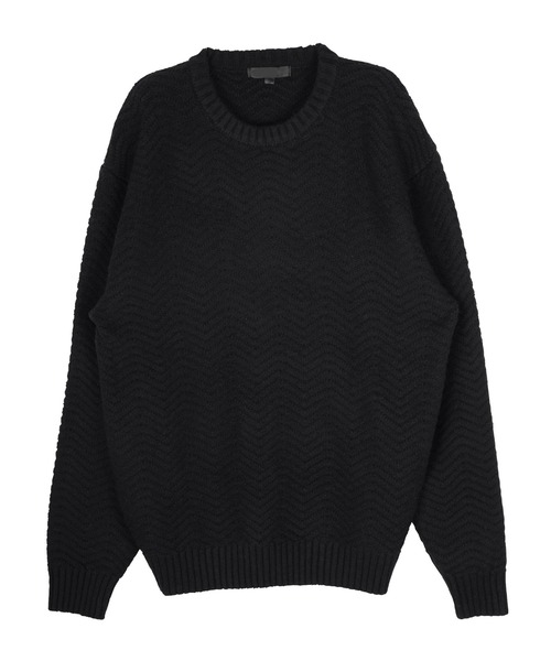 jiggys shop(ジギーズショップ)の「スウェットライク クルースポンジニットセーター(ニット/セーター・メンズ・グレー系その他/ブラック系その他/アイボリー/ベージュ/ブラック・MEDIUM/LARGE/X-LARGE)」の8枚目の写真
