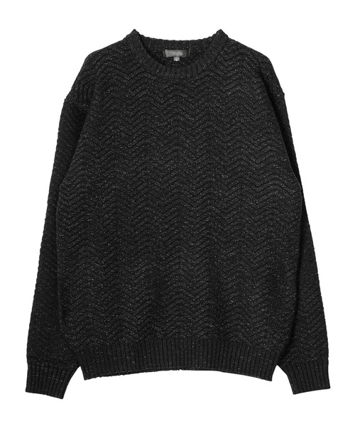 jiggys shop(ジギーズショップ)の「スウェットライク クルースポンジニットセーター(ニット/セーター・メンズ・グレー系その他/ブラック系その他/アイボリー/ベージュ/ブラック・MEDIUM/LARGE/X-LARGE)」の12枚目の写真