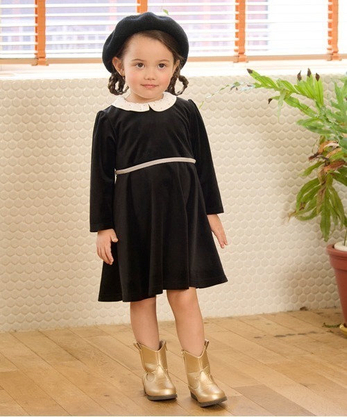 セール】【リンク】ベロアワンピース(キッズ)（ワンピース）｜petit