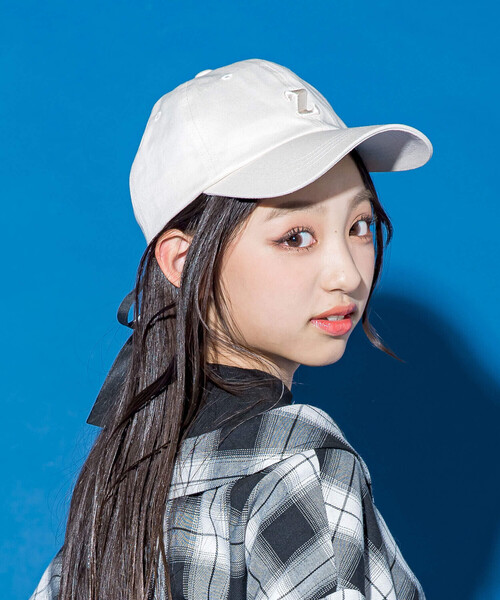 ZIDDY（ジディ）の「【 ニコ☆プチ 掲載 】ロゴリボン刺しゅうキャップ（ハット・キッズ・ベージュ/ブラック・FREE）」の2枚目の写真