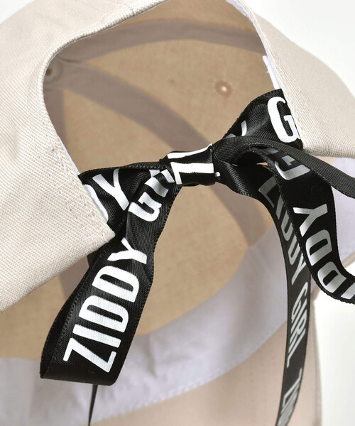 ZIDDY（ジディ）の「【 ニコ☆プチ 掲載 】ロゴリボン刺しゅうキャップ（ハット・キッズ・ベージュ/ブラック・FREE）」の15枚目の写真