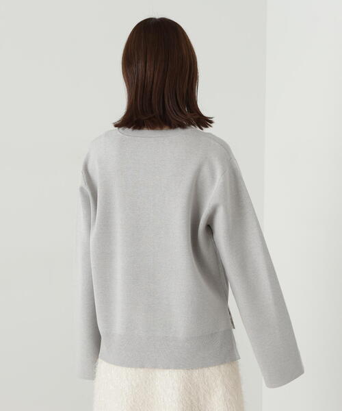 N.(N. Natural Beauty Basic)(エヌエヌナチュラルビューティーベーシック)の「◆ミラノリブゆるニット(ニット/セーター・レディース・オレンジ/グレー/オフホワイト・MEDIUM)」の19枚目の写真