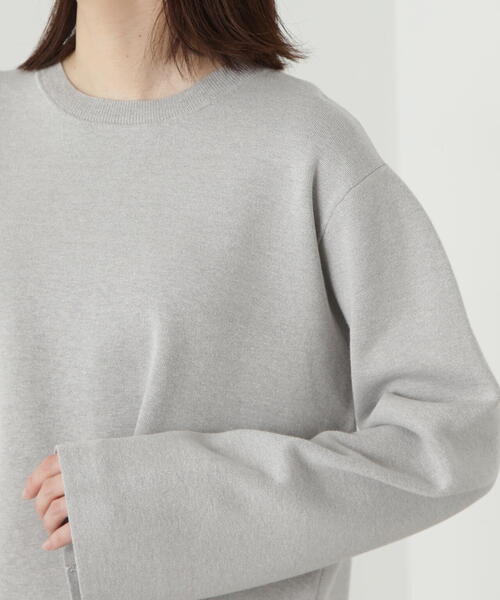 N.(N. Natural Beauty Basic)(エヌエヌナチュラルビューティーベーシック)の「◆ミラノリブゆるニット(ニット/セーター・レディース・オレンジ/グレー/オフホワイト・MEDIUM)」の20枚目の写真