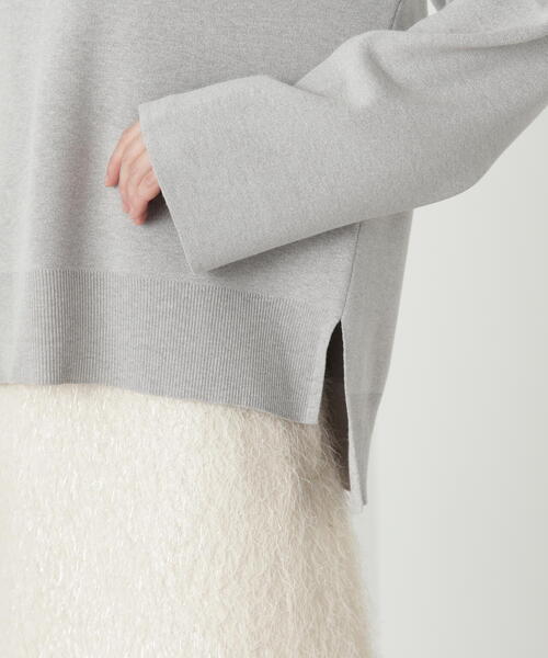 N.(N. Natural Beauty Basic)(エヌエヌナチュラルビューティーベーシック)の「◆ミラノリブゆるニット(ニット/セーター・レディース・オレンジ/グレー/オフホワイト・MEDIUM)」の21枚目の写真