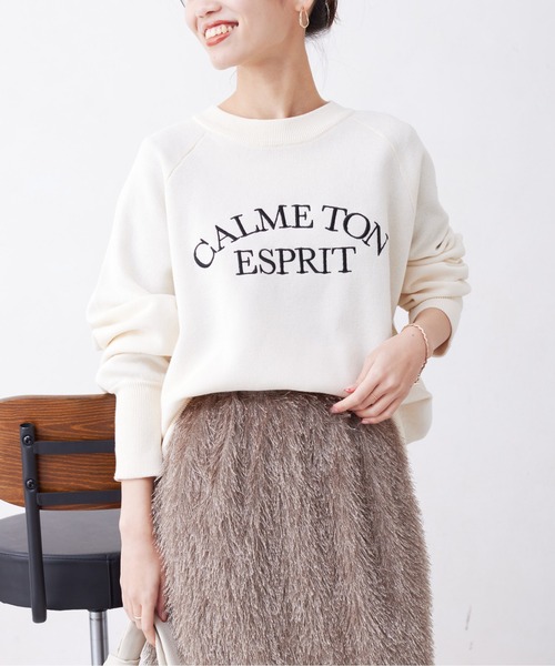 Chez toi（シェトワ）の「スエットライク刺繍ロゴプルオーバー（ニット/セーター・レディース・ブラック/サックスブルー/アイボリー・FREE）」の18枚目の写真