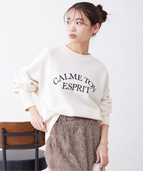 Chez toi（シェトワ）の「スエットライク刺繍ロゴプルオーバー（ニット/セーター・レディース・ブラック/サックスブルー/アイボリー・FREE）」の20枚目の写真