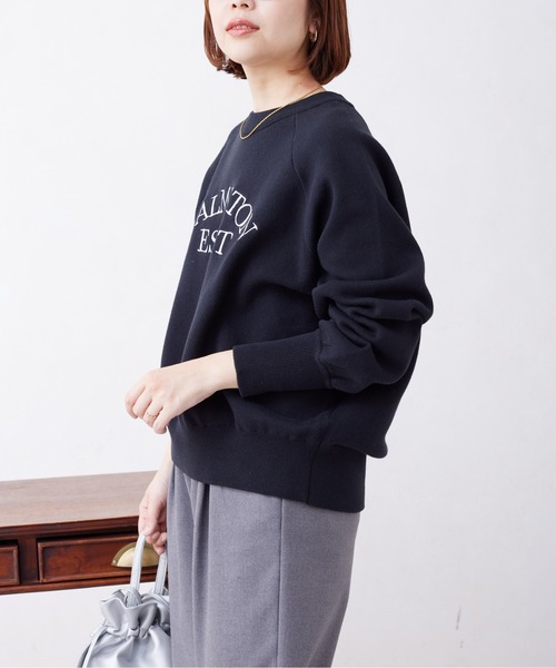 Chez toi（シェトワ）の「スエットライク刺繍ロゴプルオーバー（ニット/セーター・レディース・ブラック/サックスブルー/アイボリー・FREE）」の5枚目の写真