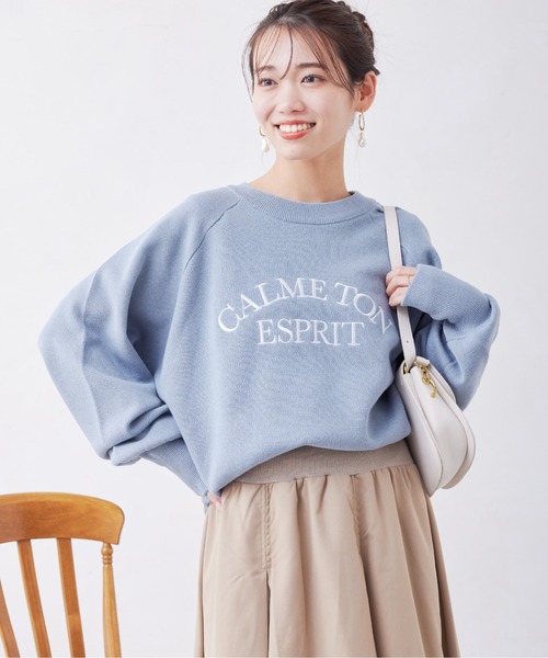 Chez toi（シェトワ）の「スエットライク刺繍ロゴプルオーバー（ニット/セーター・レディース・ブラック/サックスブルー/アイボリー・FREE）」の13枚目の写真