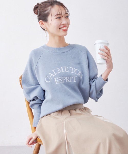 Chez toi（シェトワ）の「スエットライク刺繍ロゴプルオーバー（ニット/セーター・レディース・ブラック/サックスブルー/アイボリー・FREE）」の10枚目の写真