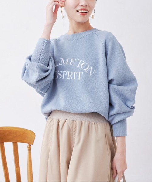 Chez toi（シェトワ）の「スエットライク刺繍ロゴプルオーバー（ニット/セーター・レディース・ブラック/サックスブルー/アイボリー・FREE）」の14枚目の写真