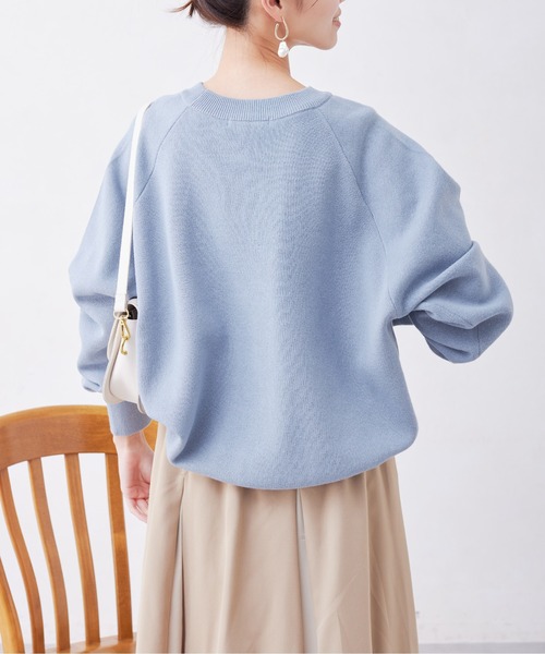 Chez toi（シェトワ）の「スエットライク刺繍ロゴプルオーバー（ニット/セーター・レディース・ブラック/サックスブルー/アイボリー・FREE）」の17枚目の写真