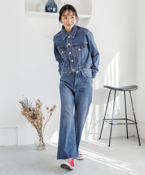 LOWRYS FARM（ローリーズファーム）の「ＣＯＮＥデニムＧジャンショート　989678（その他アウター・レディース・ブルー/ネイビー・FREE）」の11枚目の写真