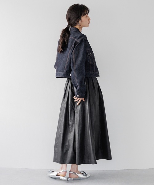 LOWRYS FARM（ローリーズファーム）の「ＣＯＮＥデニムＧジャンショート　989678（その他アウター・レディース・ブルー/ネイビー・FREE）」の9枚目の写真