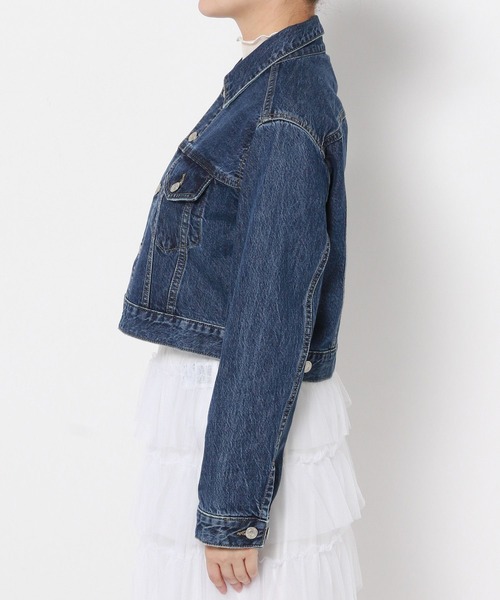 LOWRYS FARM（ローリーズファーム）の「ＣＯＮＥデニムＧジャンショート　989678（その他アウター・レディース・ブルー/ネイビー・FREE）」の14枚目の写真