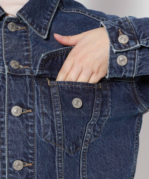 LOWRYS FARM（ローリーズファーム）の「ＣＯＮＥデニムＧジャンショート　989678（その他アウター・レディース・ブルー/ネイビー・FREE）」の6枚目の写真