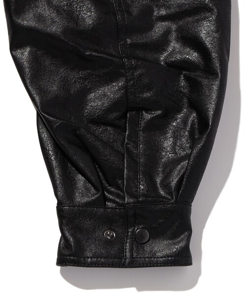 FREAK'S STORE（フリークスストア）の「フェイクレザーブルゾン/ジップアップ（ブルゾン・メンズ・ブラック/ブラウン・MEDIUM/LARGE）」の18枚目の写真